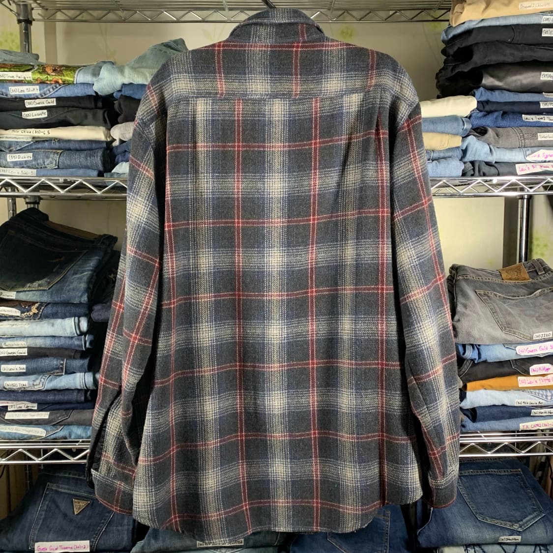 [XL] 베네통 멀티체크 플란넬 셔츠 상품이미지3