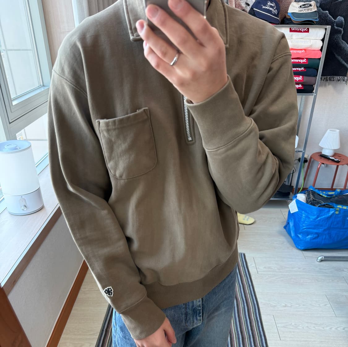 헤리티지플로스 하프집업 맨투맨 상품이미지1