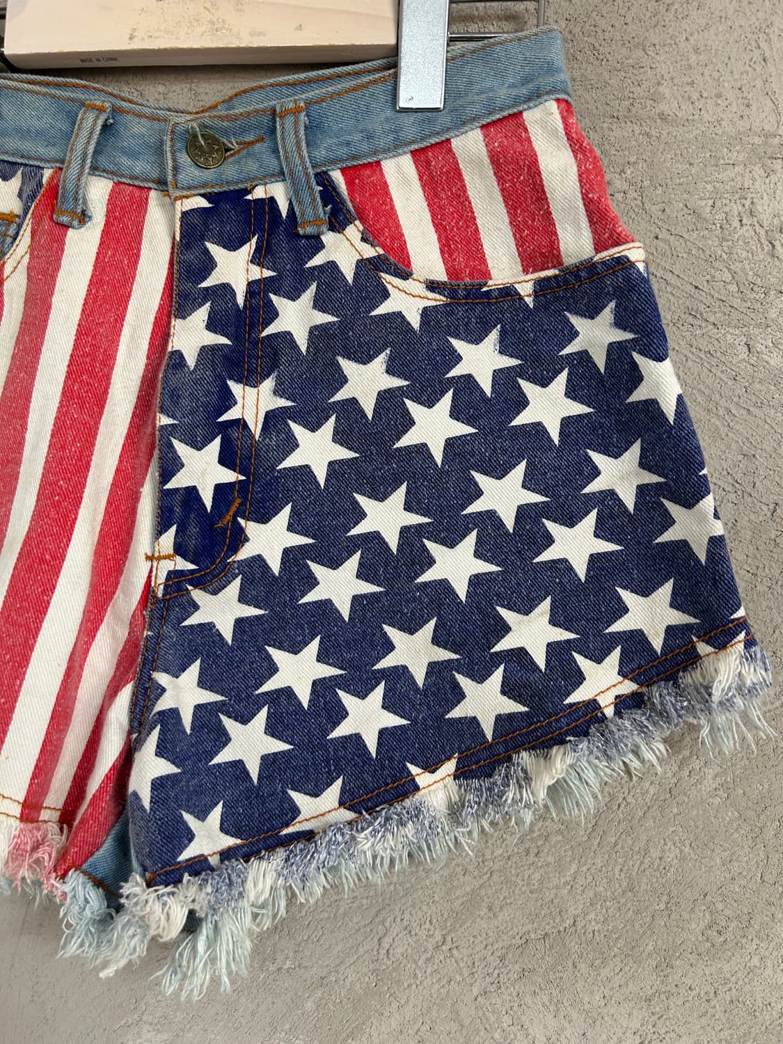 Y2k 성조기데님숏츠  상품이미지4