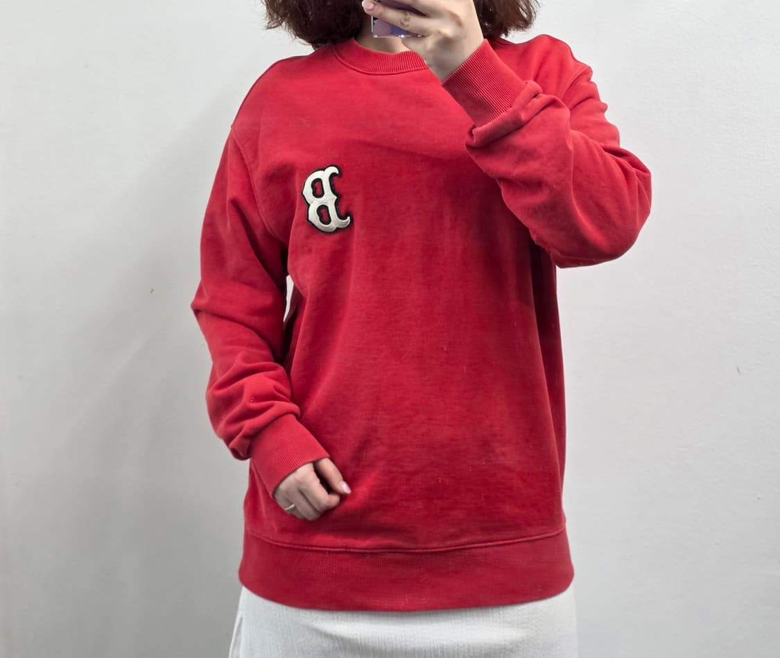 [프립]XS/MLB 맨투맨 레드 상품이미지1