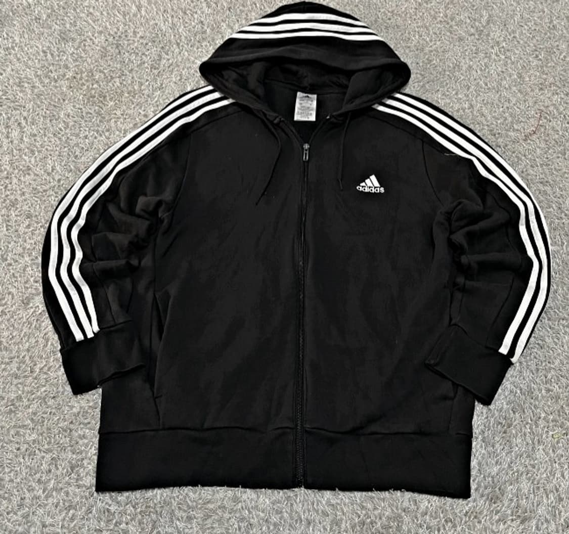 아디다스 블랙 검정 트랙탑 후드 져지집업 105/XL 상품이미지1