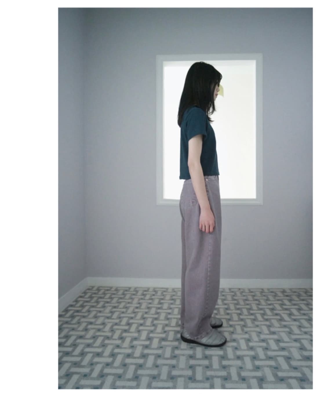 [새상품] 애프터먼데이 컬러드 페이퍼 다이 진 / 퍼플 / S 상품이미지4