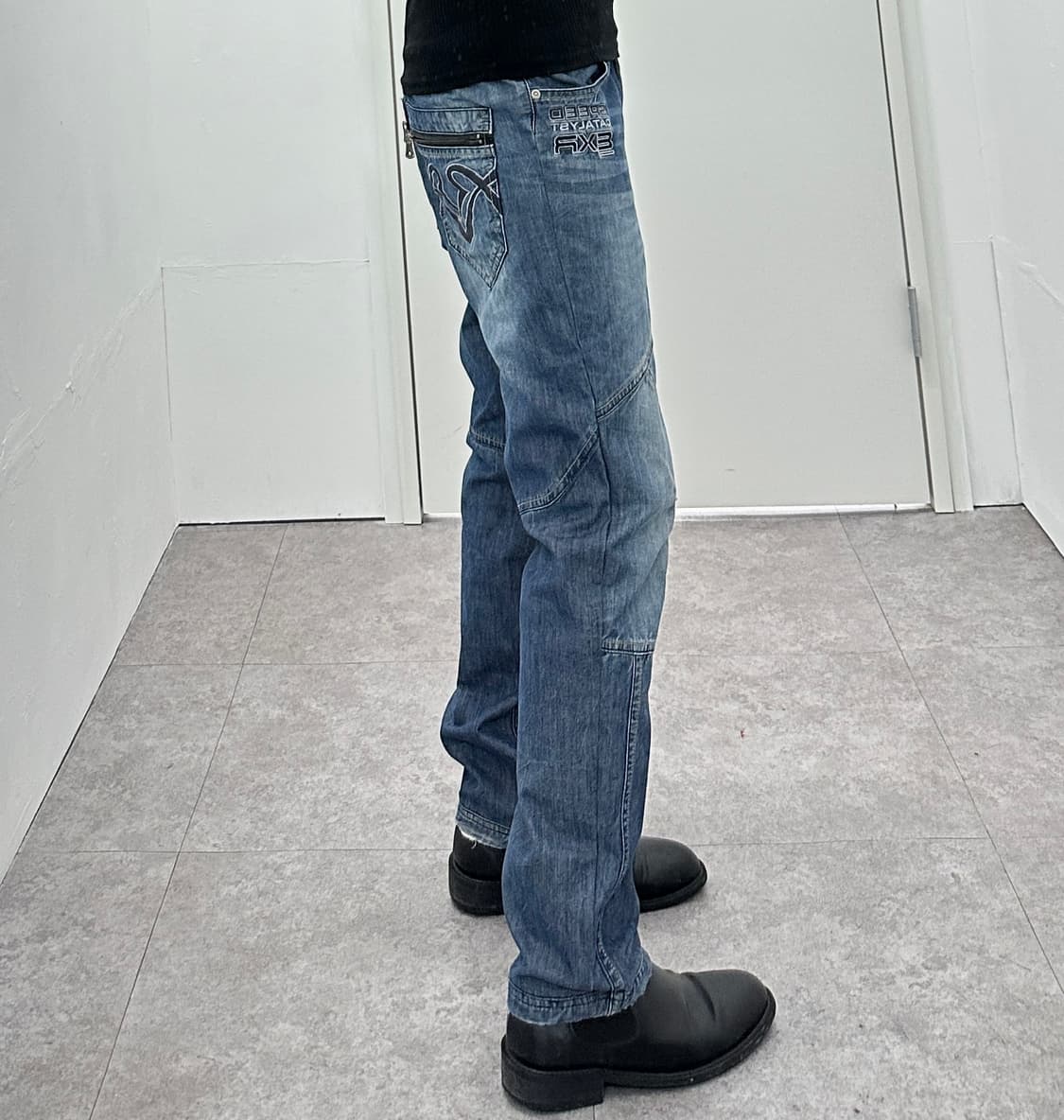 EXR back embroidery detail denim pants 상품이미지2