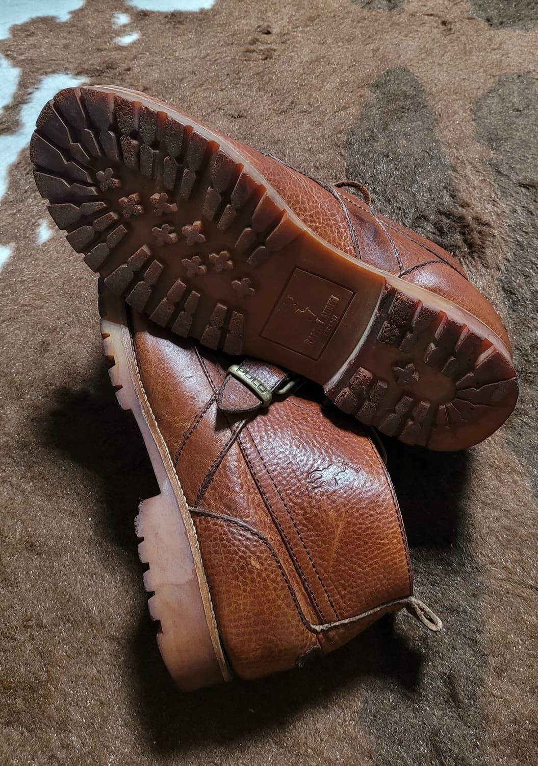 폴로 랄프로렌 남성용 브라운 레더 앵글 부츠(11D) 상품이미지7