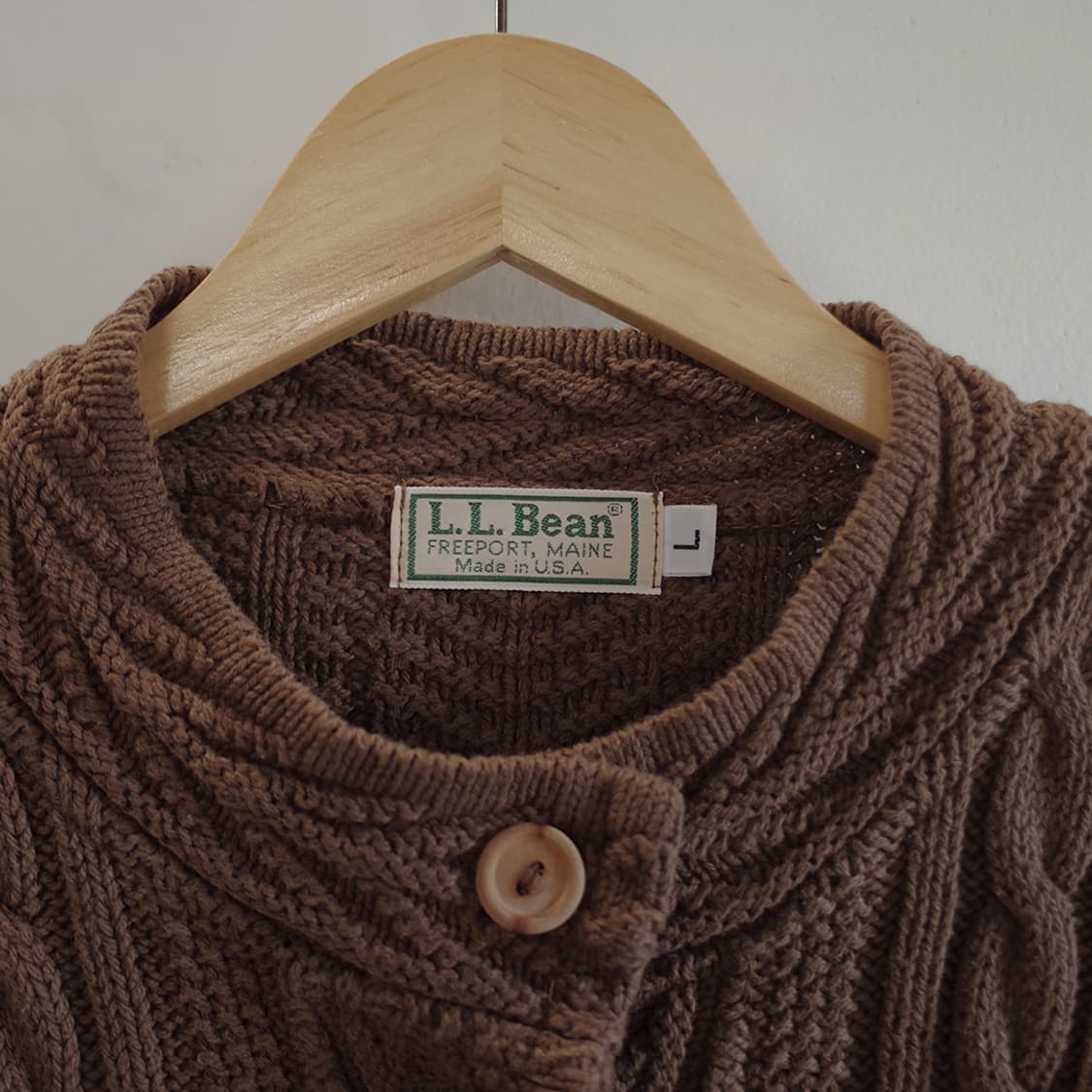80’s L.L.Bean Cable Cotton Carigan 상품이미지6