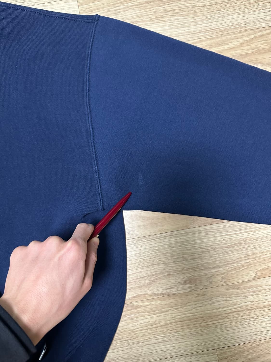 90s 빈티지 러셀 후드집업 네이비 L 상품이미지8