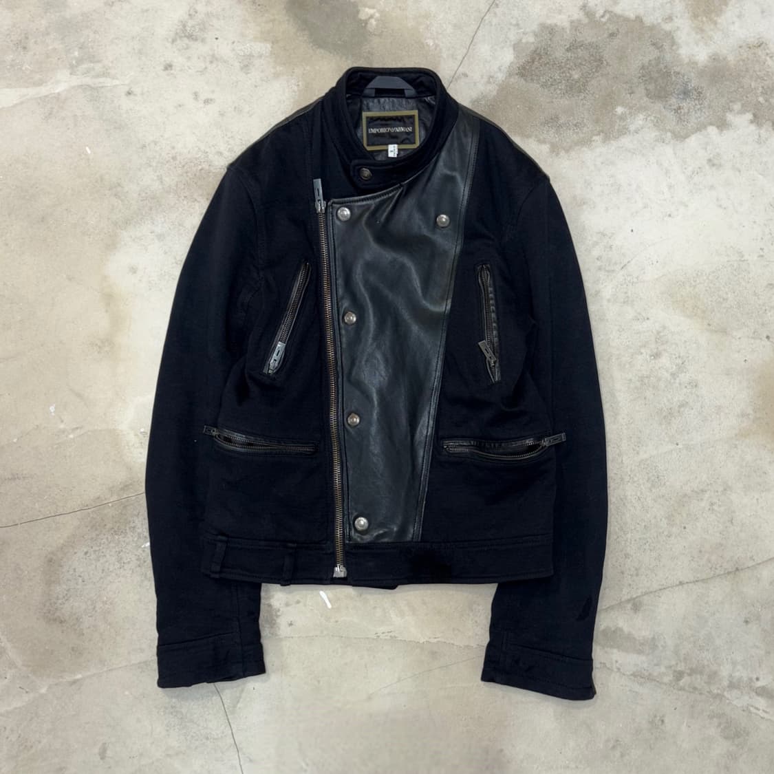 10‘s Emporio Armani Leather Panel Jacket 상품이미지1