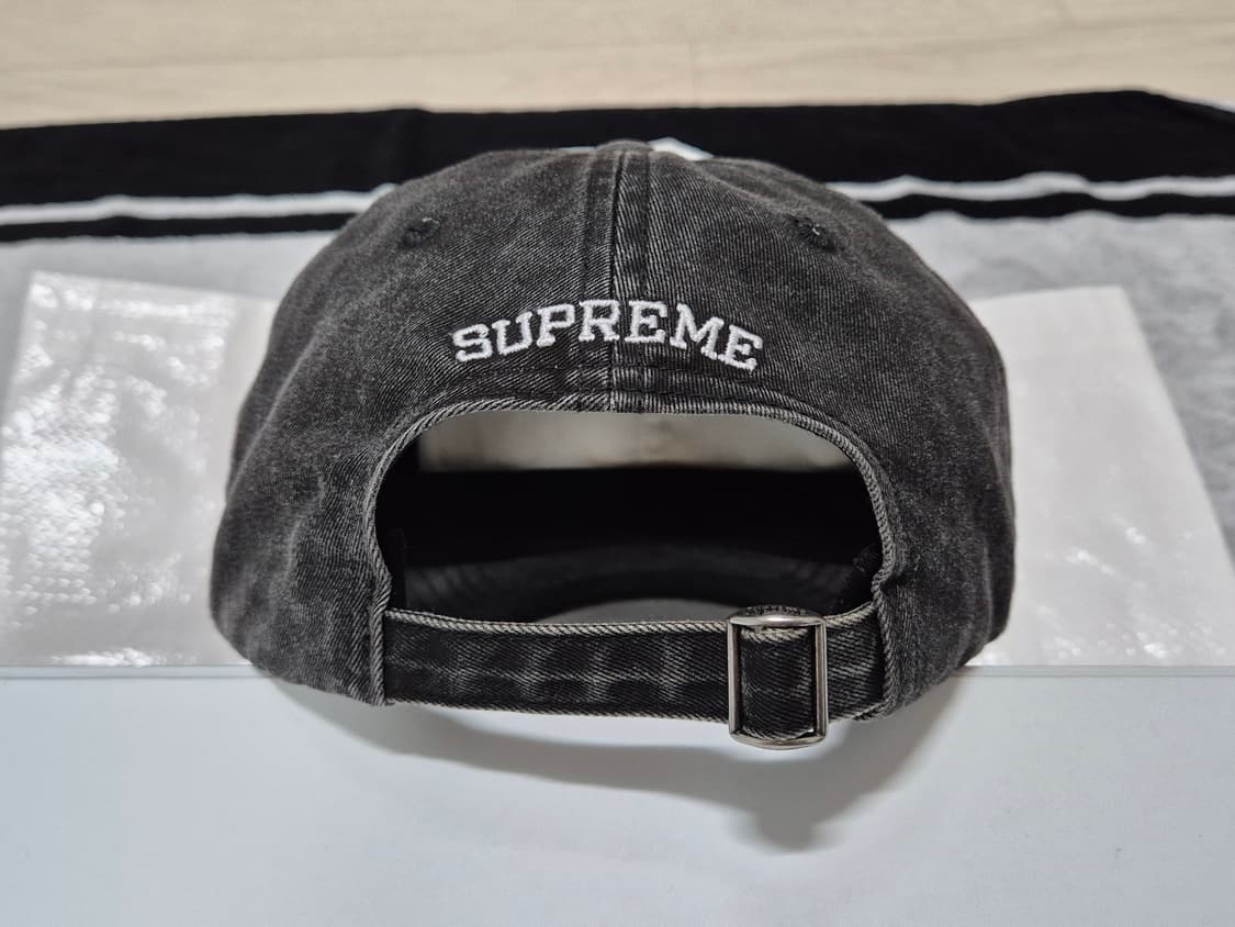 (os) 슈프림 피그먼트 S로고 캡 블랙 6패널 모자 상품이미지4