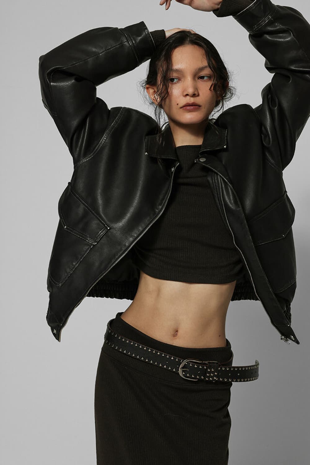 켈러디 빈티지 레더 점퍼 (4온스) 상품이미지3