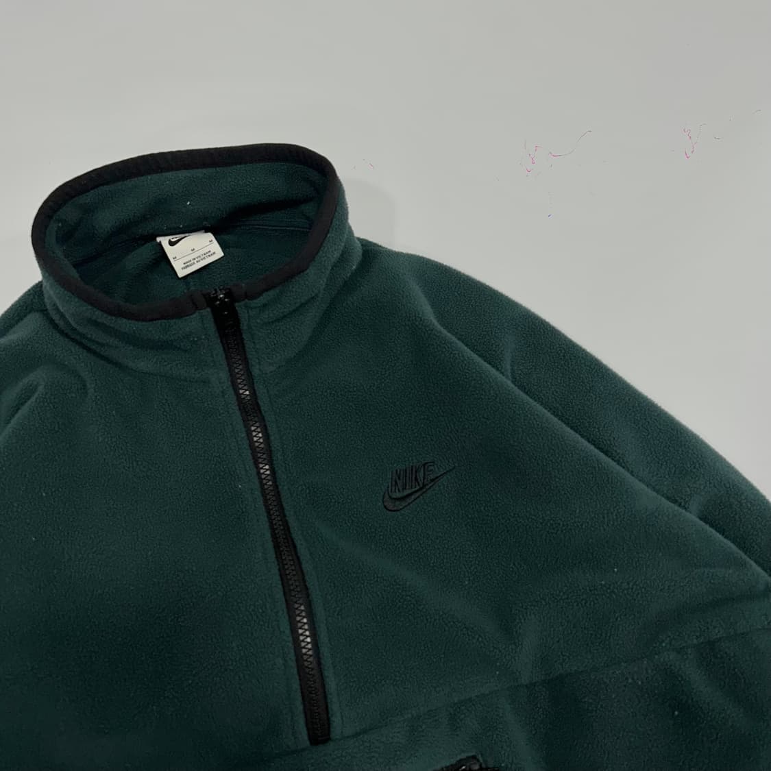 Nike 나이키 블랙 로고 딥그린 반집업 후리스 상품이미지4