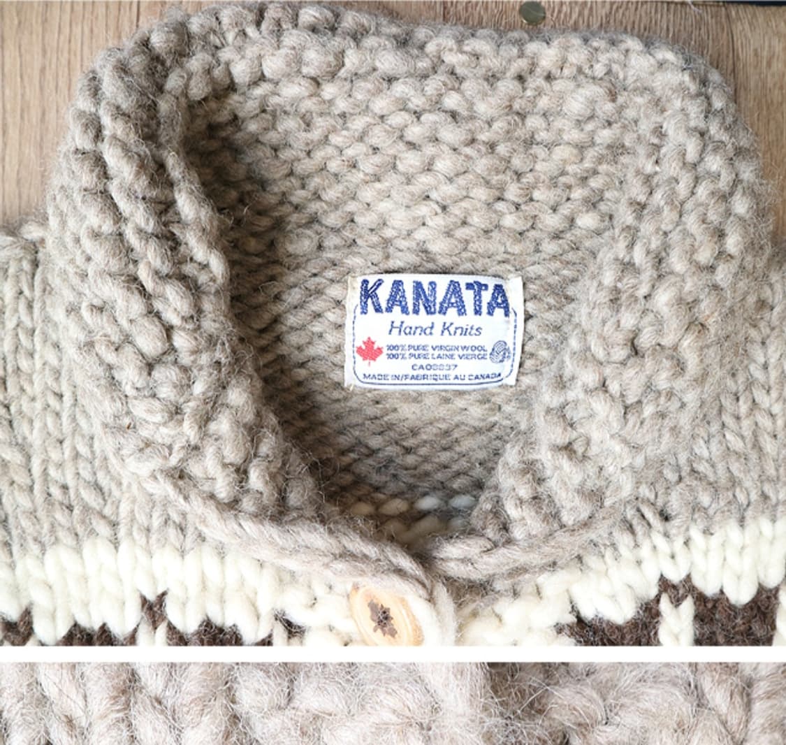 
KANATA 카나타 캐나다 핸드메이드 양모100% 인디언 코위찬 스웨터 상품이미지4