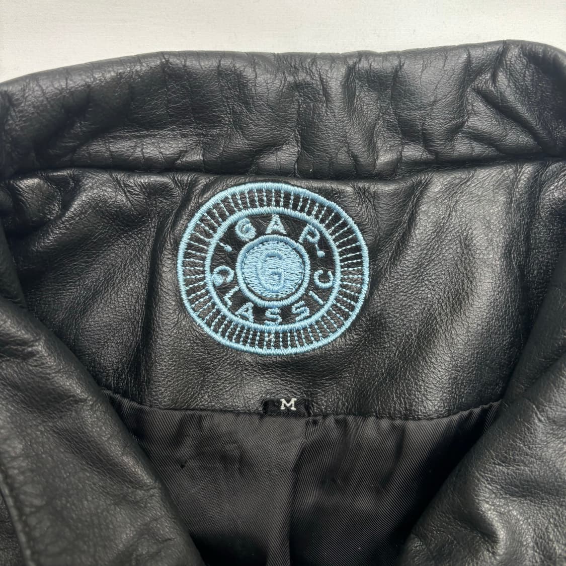 90s Old Gap 올드 갭 엠브로이드 카우 레더 자켓 M 상품이미지7