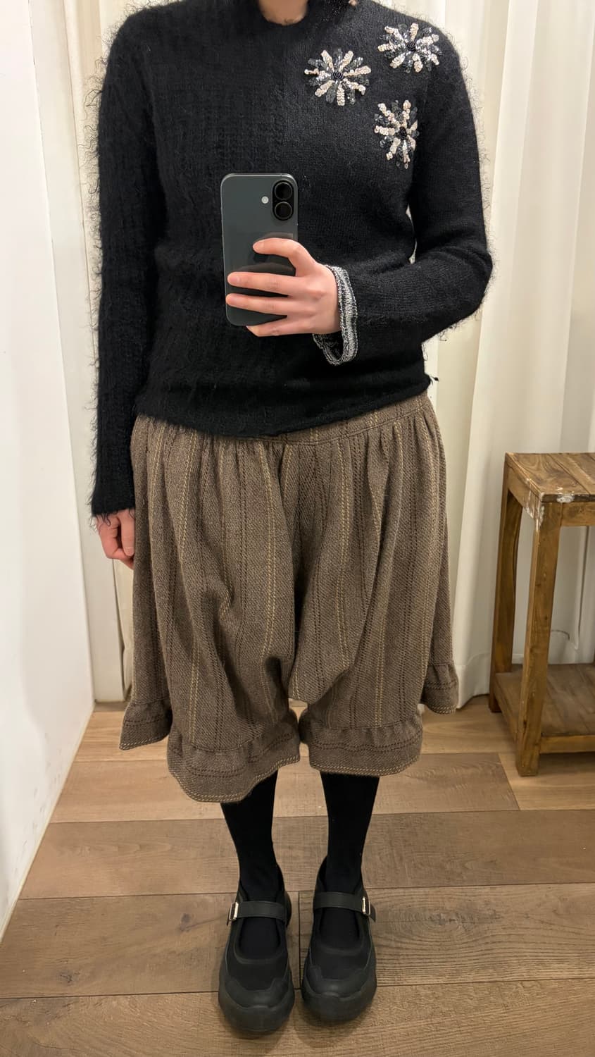 Stripe Stitch Shirring Saruel Pants 상품이미지7