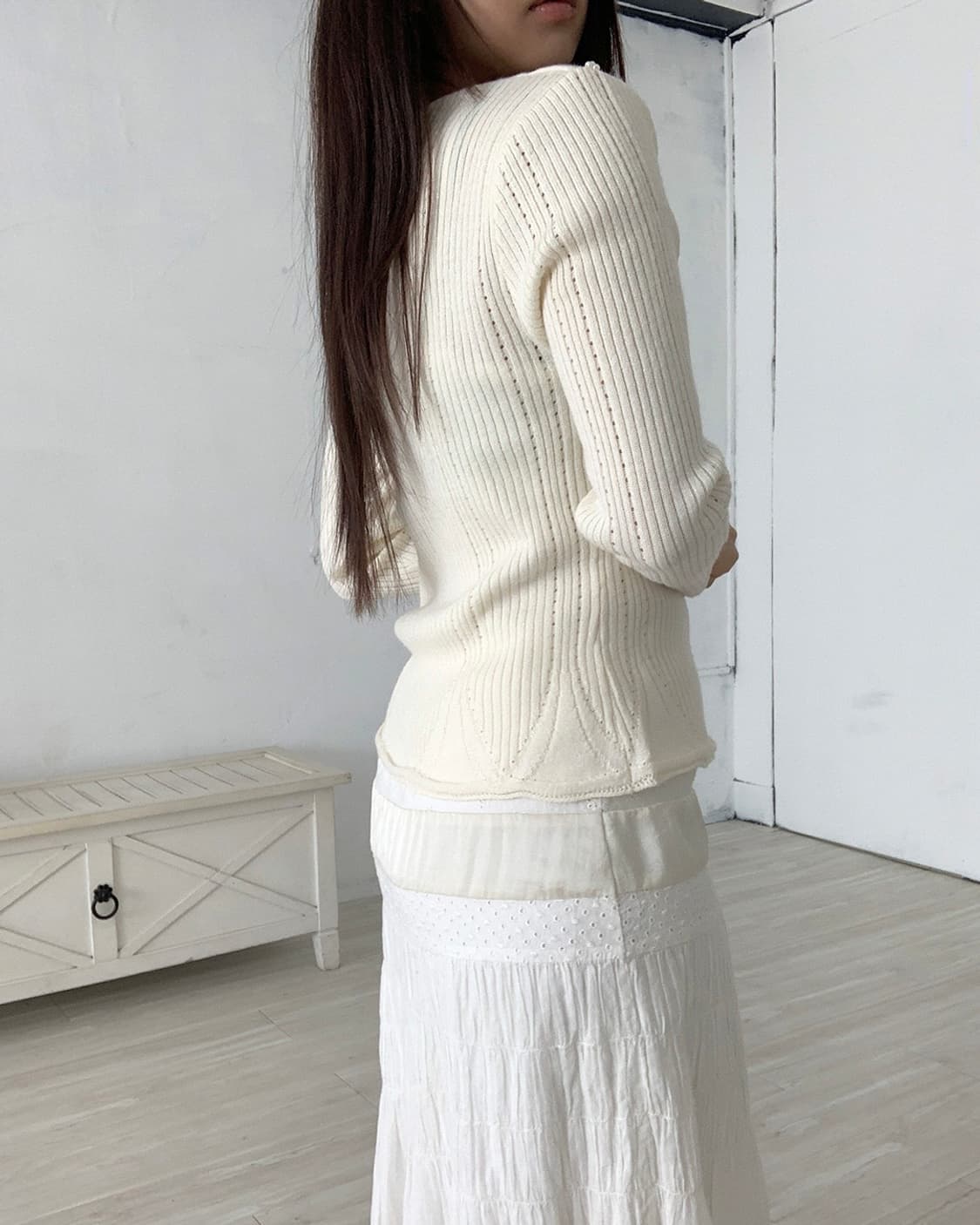 Ivory Lovely Ribbon Detail Top 상품이미지5