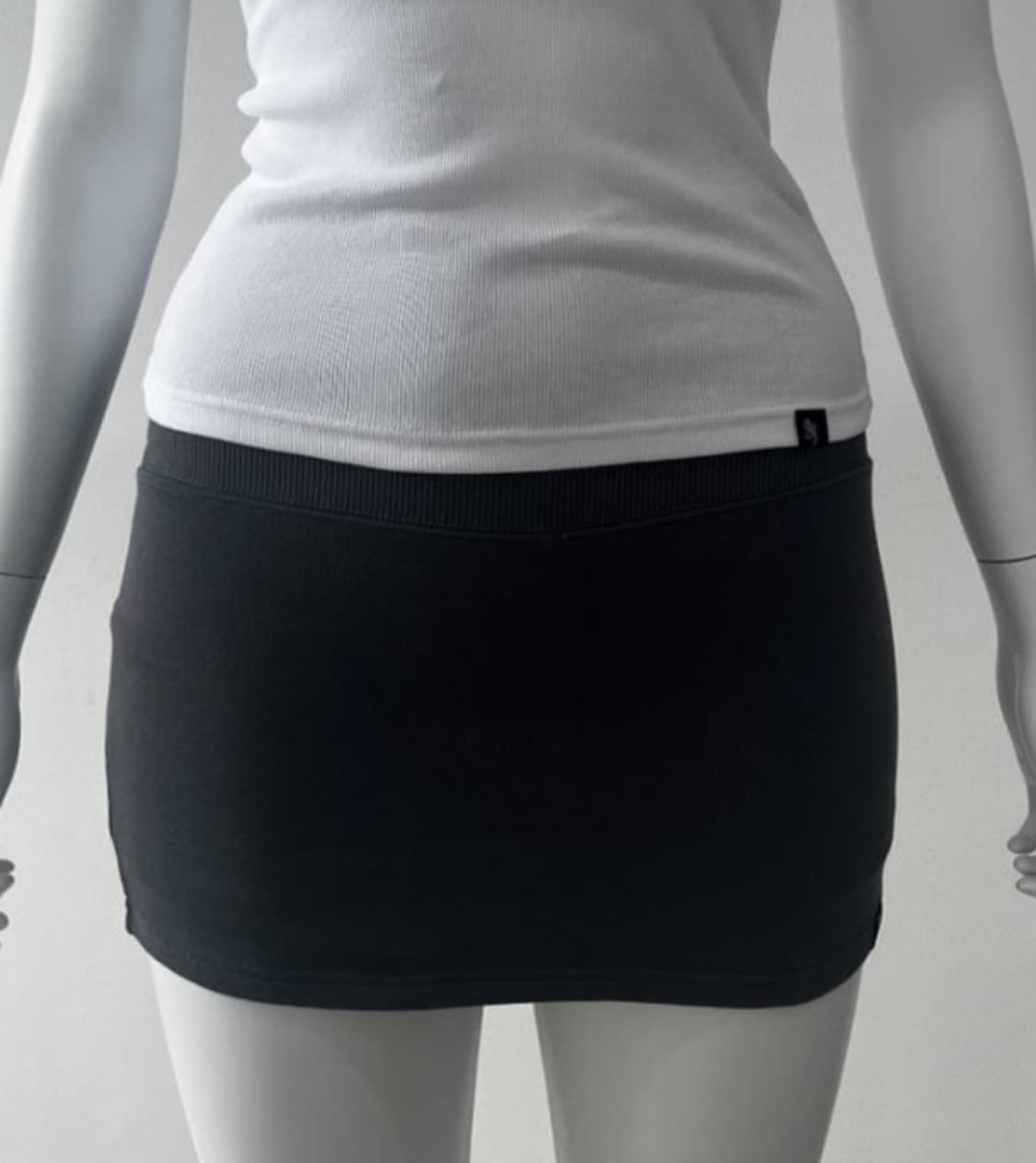 시너진 PLAIN PIGMENT POLD MINI SKIRT BLACK 상품이미지4