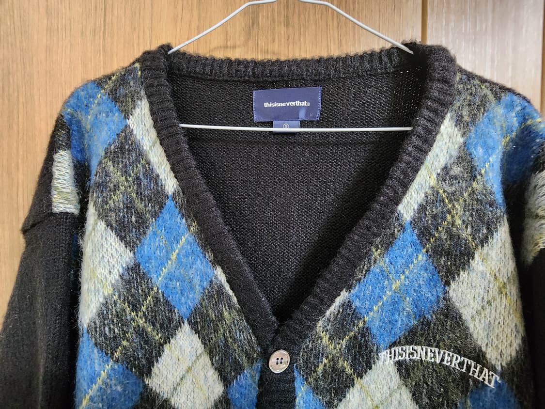 (S)디스이즈네버댓 아가일 니트 가디건 상품이미지2