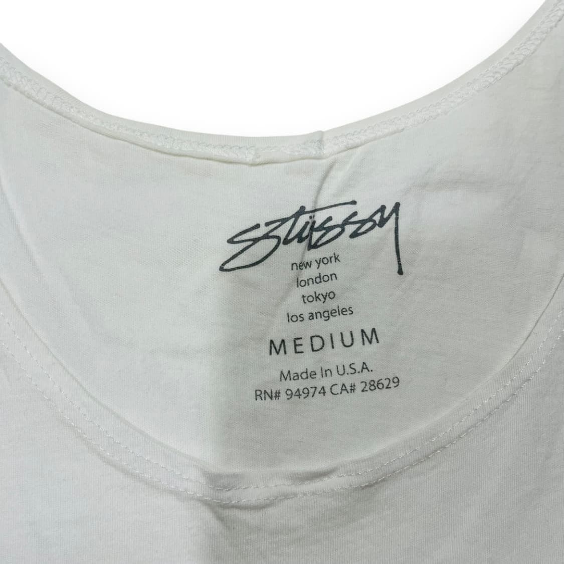 스투시 카툰 월드투어 레어 빈티지 화이트 슬리브리스 상품이미지4