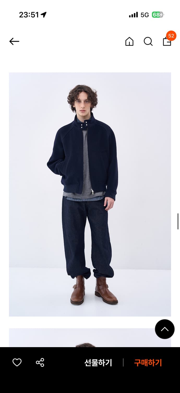 에프터프레이 리가즈 해링턴 블루종 네이비 m색상 상품이미지4