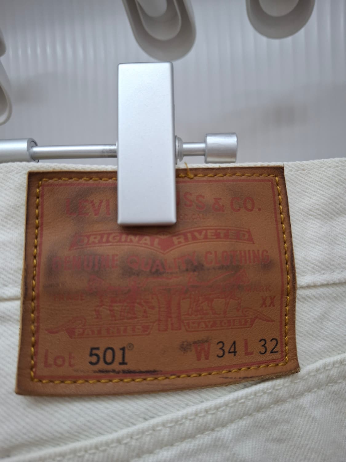 리바이스 501 크림진 34-32 상품이미지4