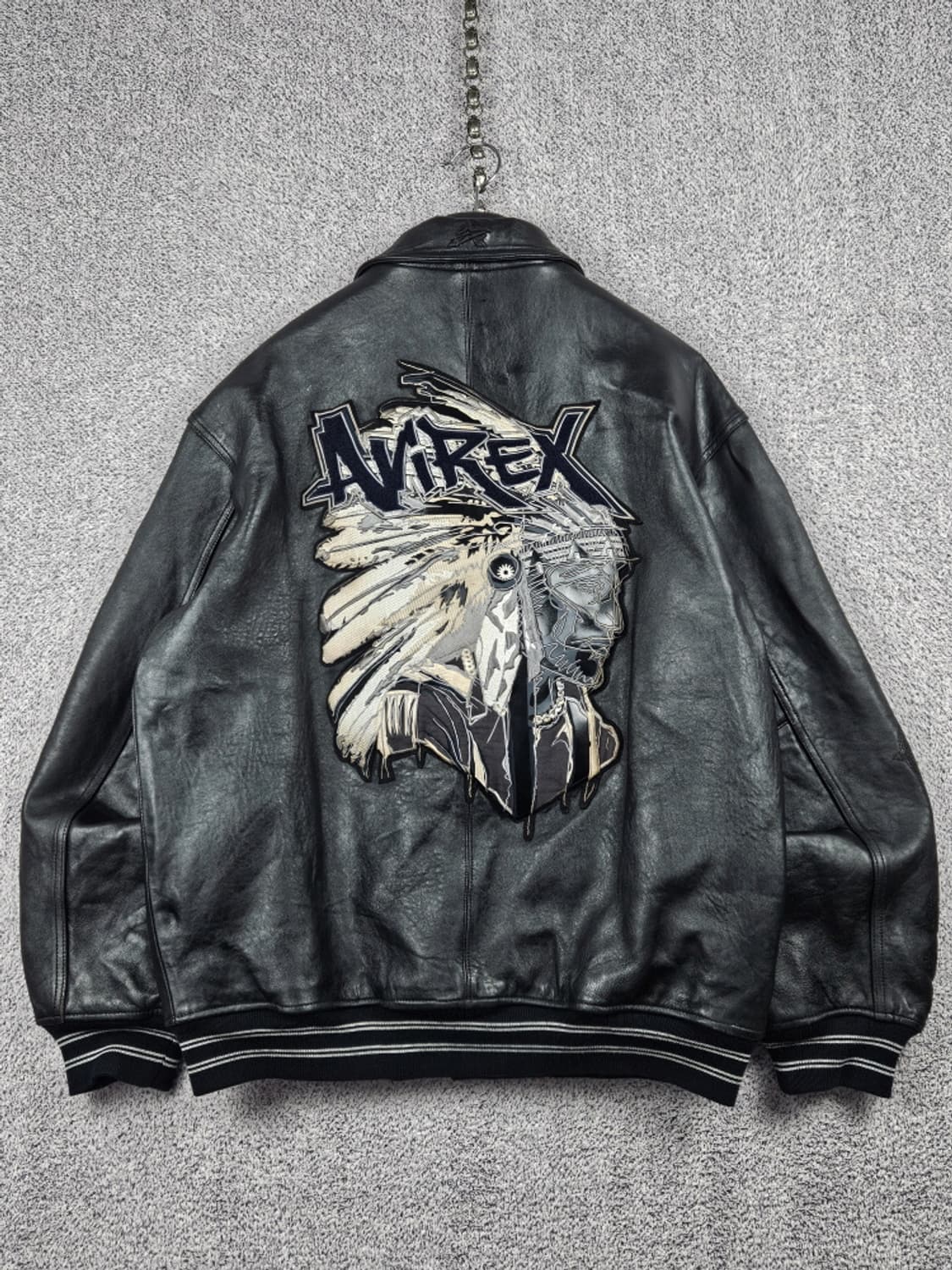 아비렉스 퍼스트 아메리칸 인디언 자수패치 가죽 자켓 (XL)/ 10212 상품이미지1