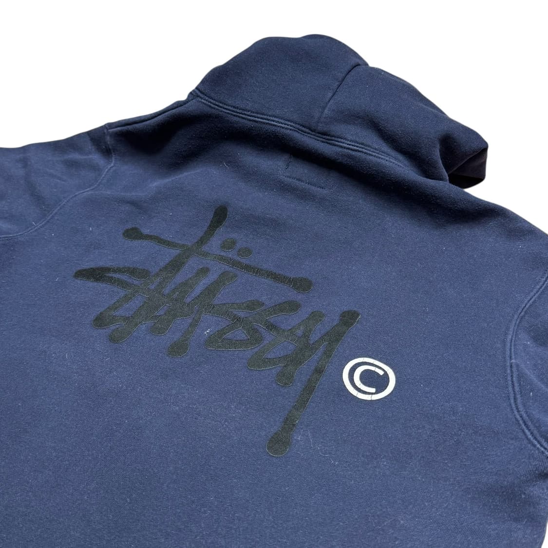 스투시X챔피온 리버스 위브 네이비 후드티 XL 상품이미지5