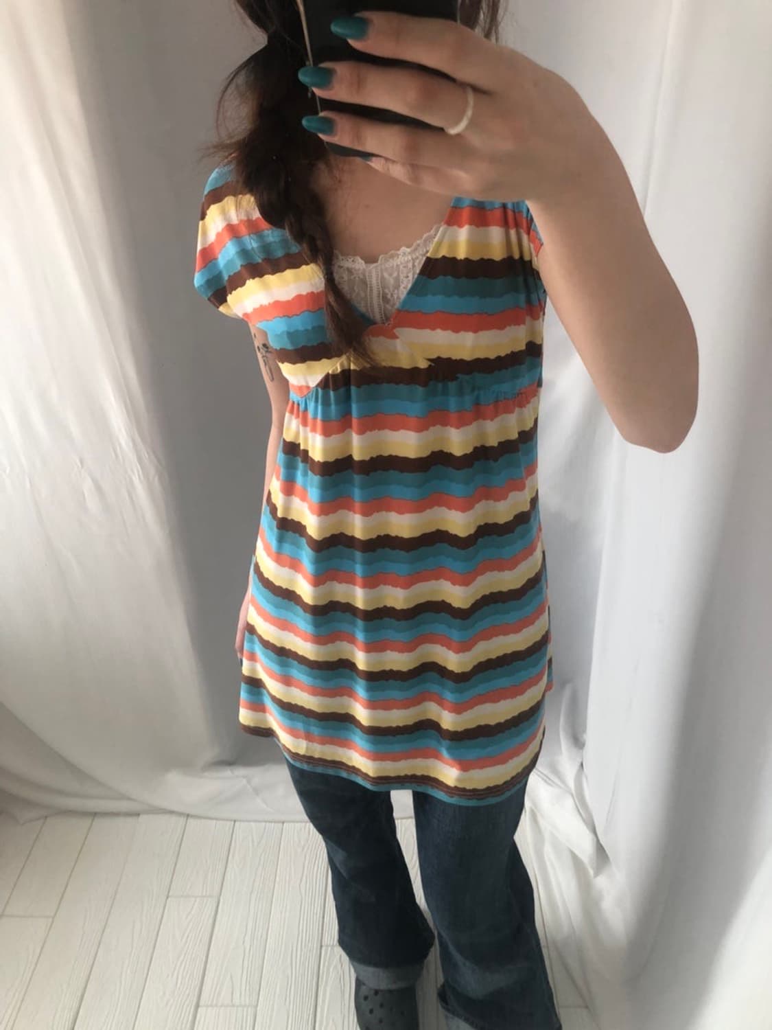 775. rainbow color melody dress  상품이미지4