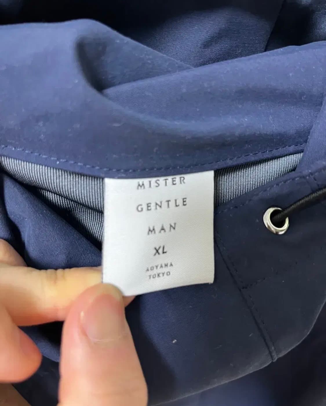 MISTER GENTLE MAN 네이비 후드 코트 XL 상품이미지3