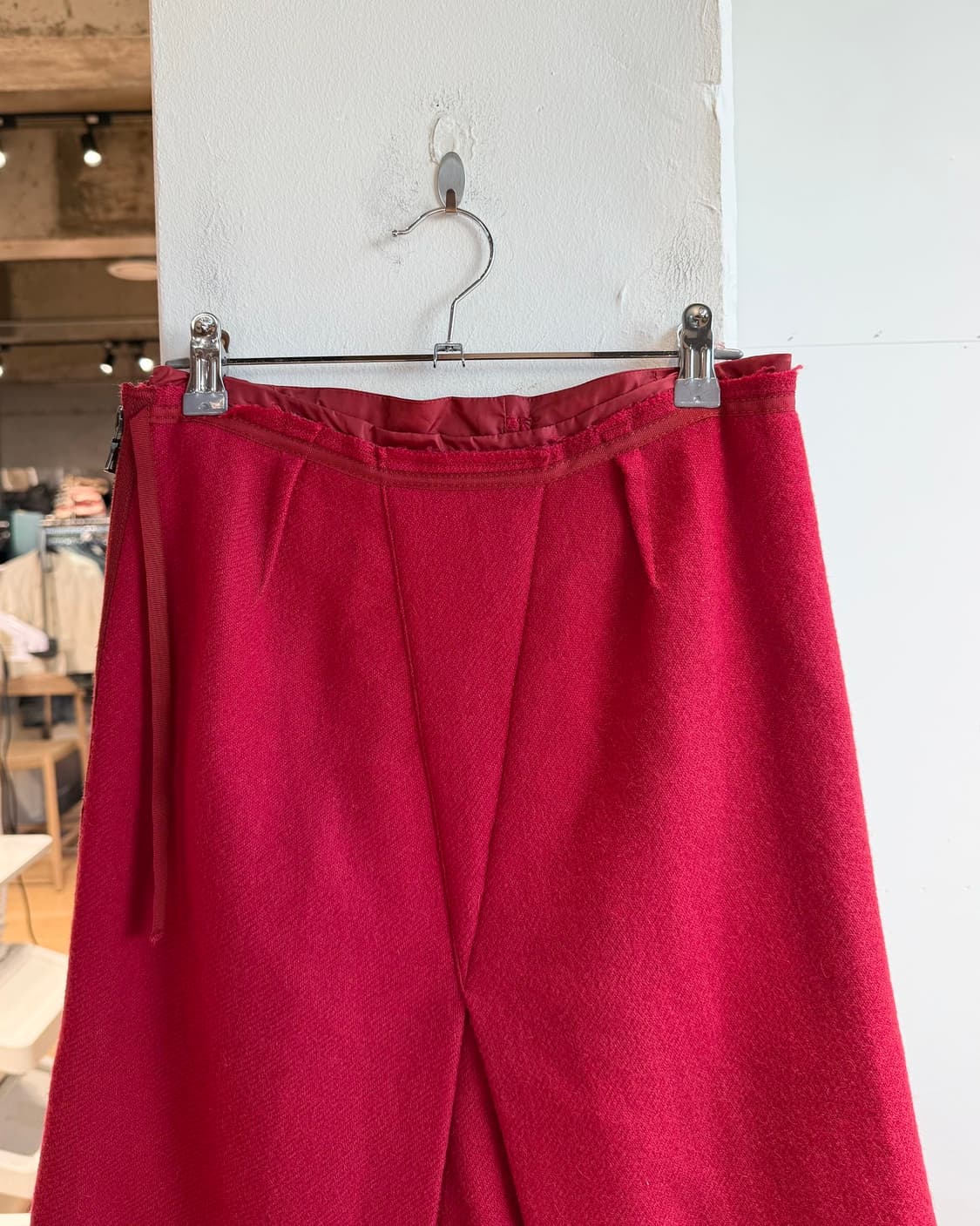 프라다 레드 라나울 미디스커트  상품이미지6