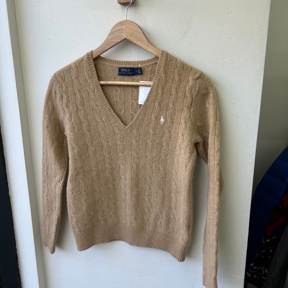 16072 - 폴로 랄프로렌 케이블 브이넥 울 니트 (울 90% 캐시미어 상품이미지2