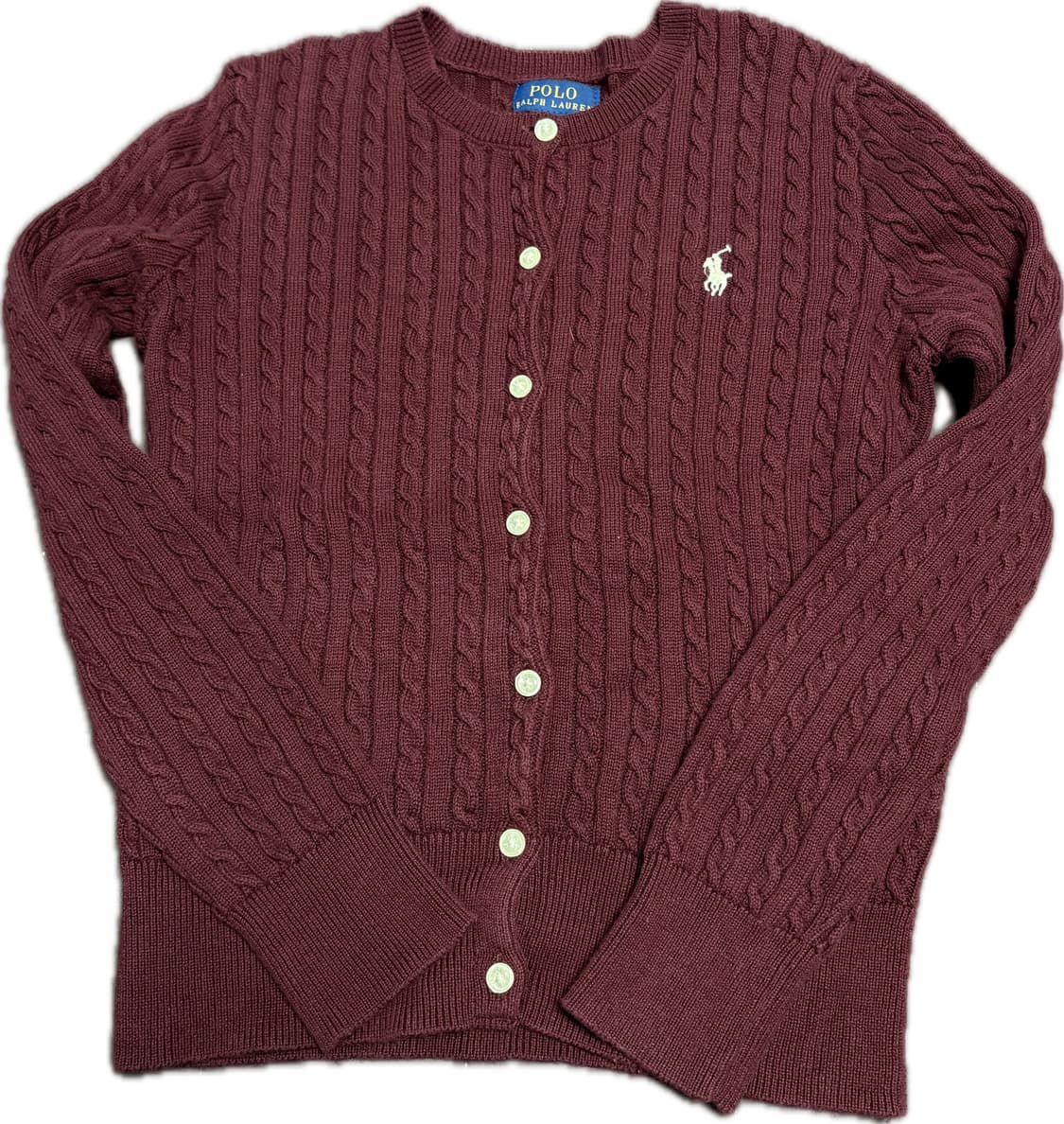 Polo Ralph Lauren 코튼 미니케이블 가디건 M 상품이미지1