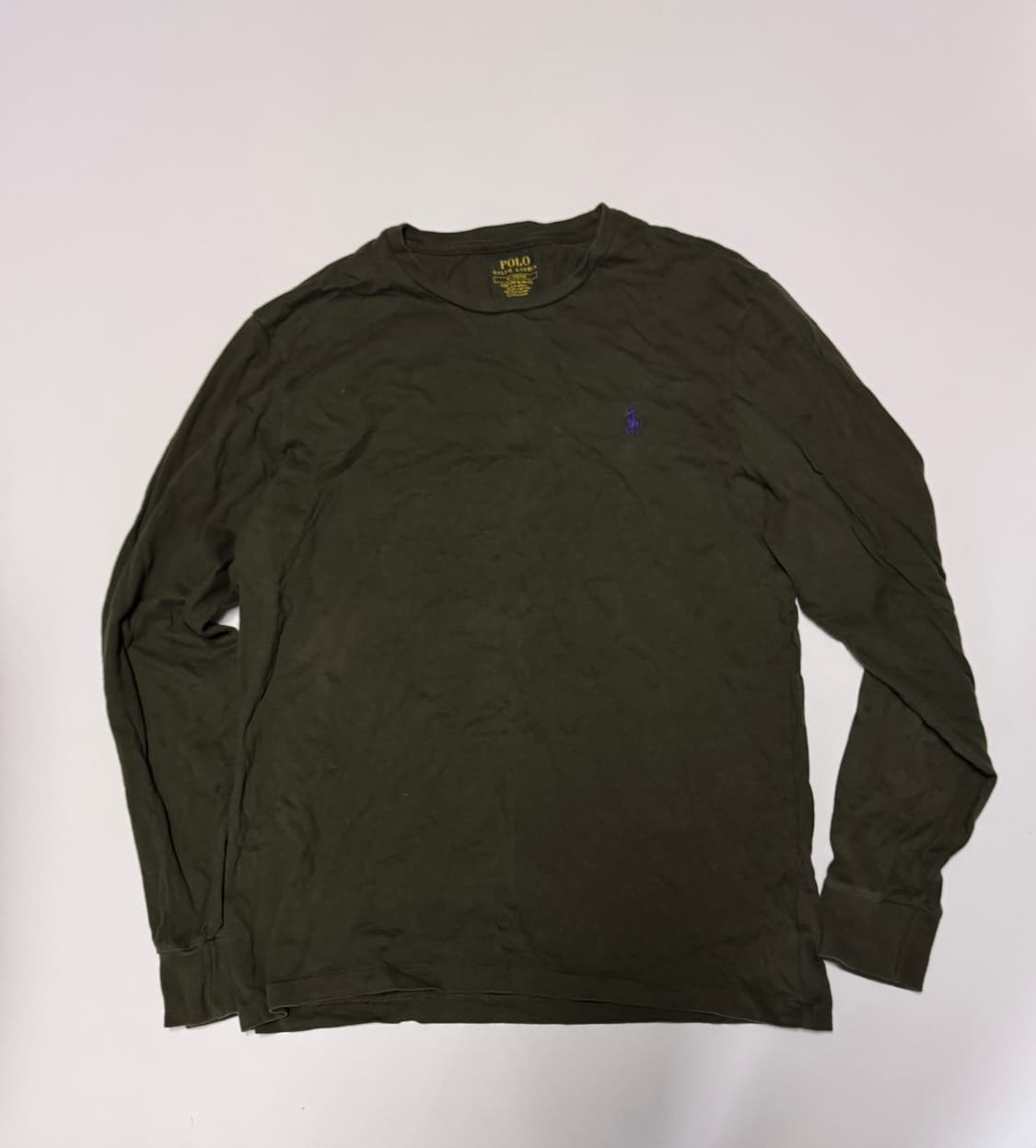 폴로 랄프로렌 롱 슬리브 긴팔 티셔츠 S ~ M 카키 상품이미지1
