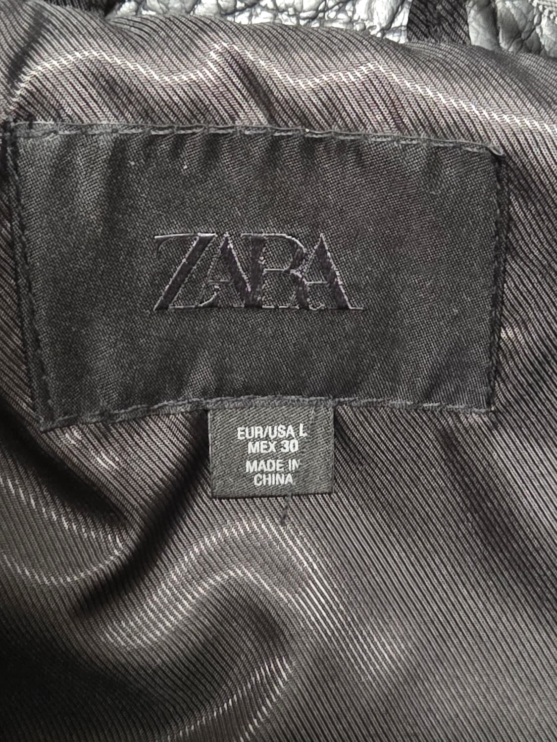 자라 포우 레더 자켓 블랙 상품이미지4