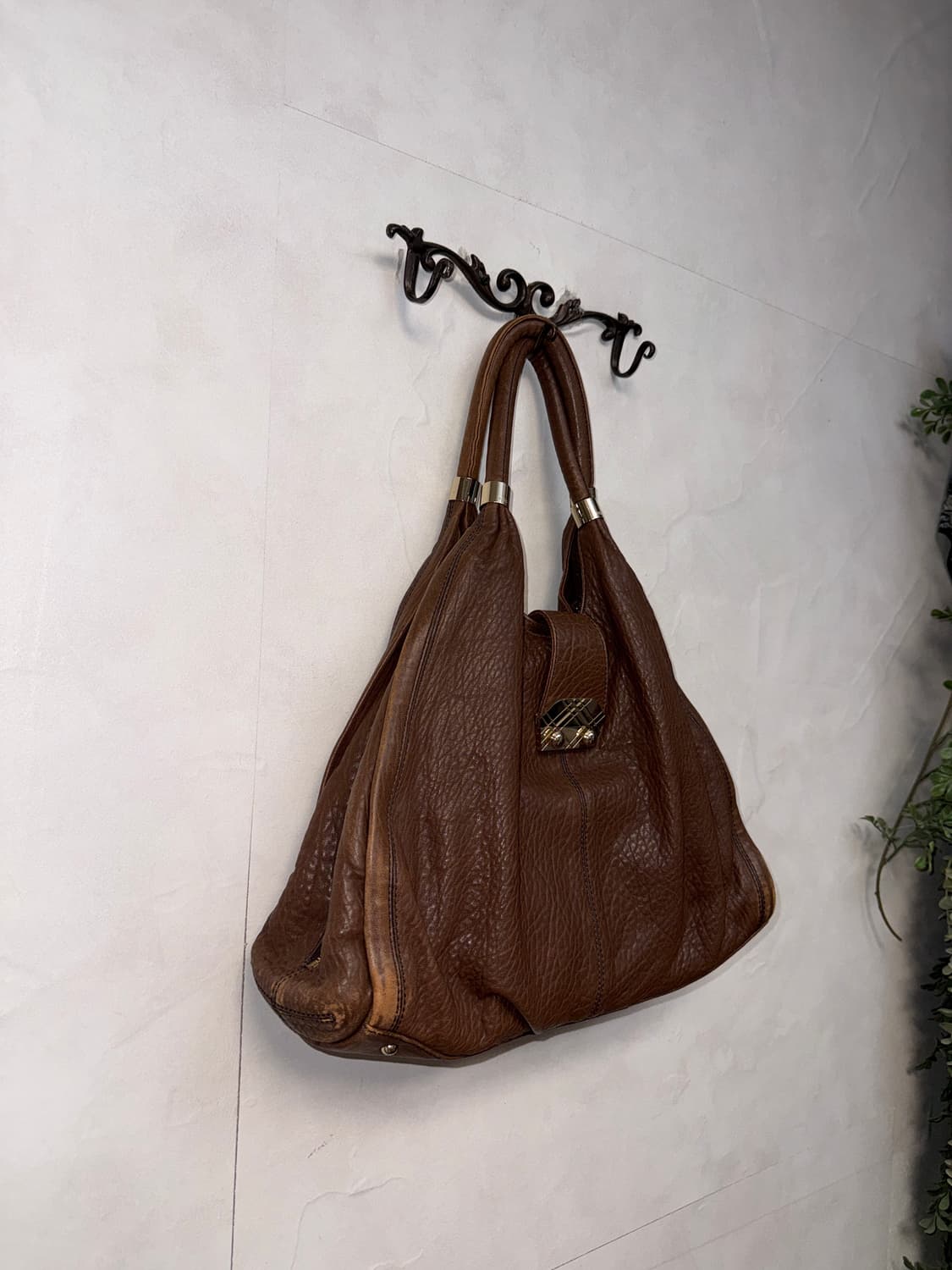 Daks brown zipper buckle tote bag 상품이미지2