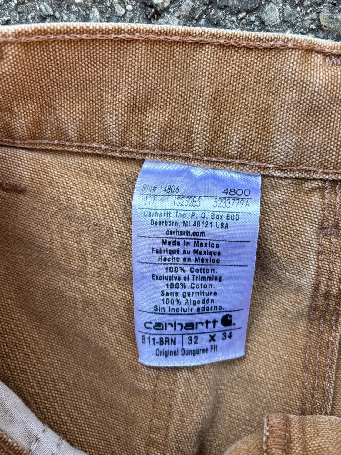 칼하트 b11 싱글니 32x34 상품이미지9