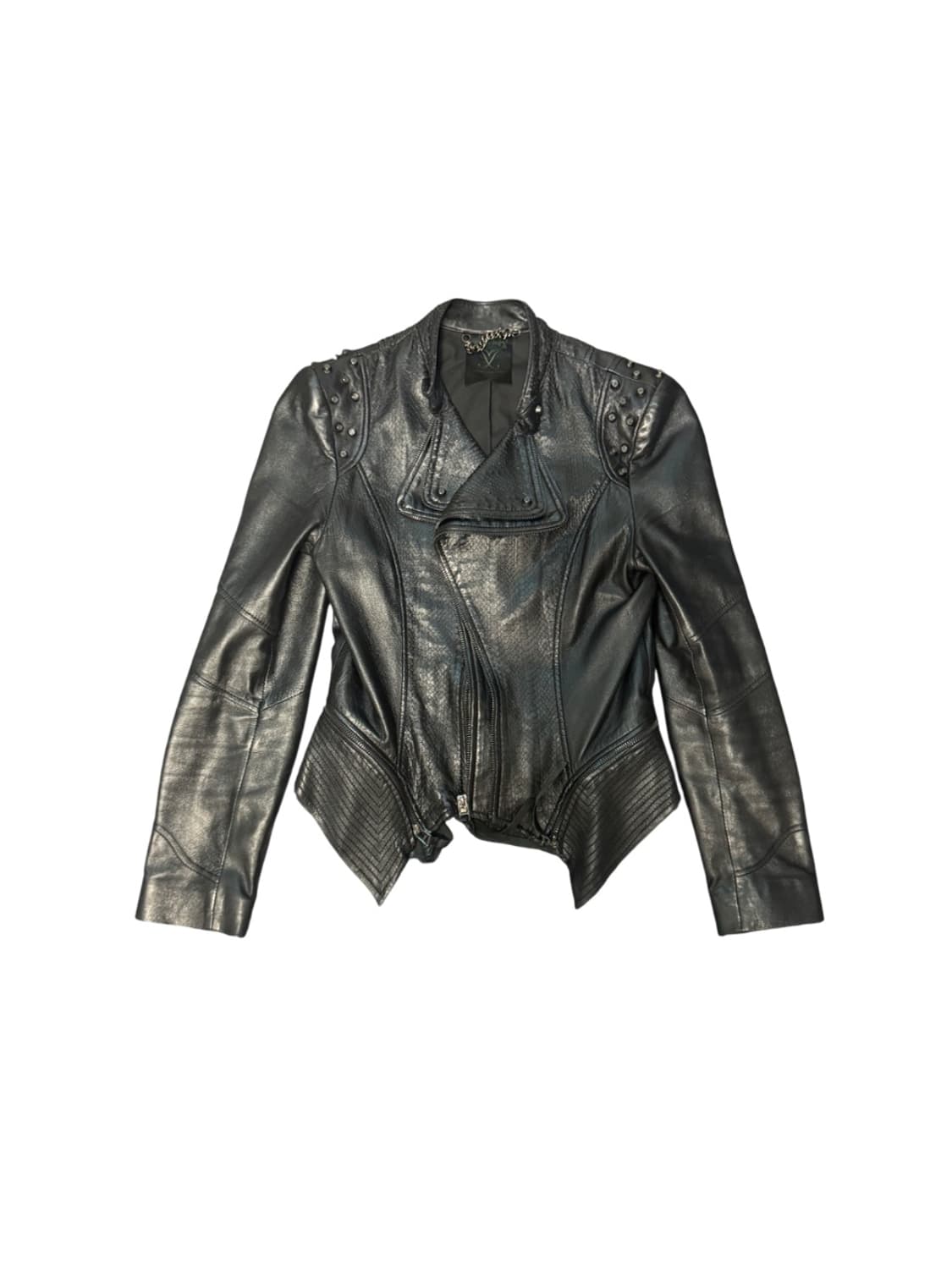 Python Design Leather Jacket 상품이미지1