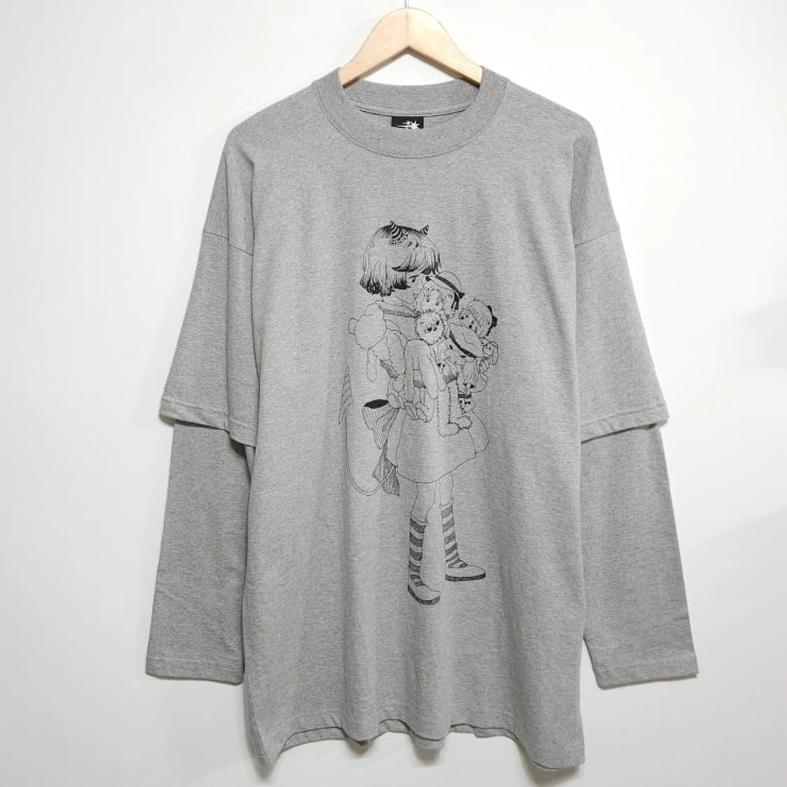 Niceghostclub 나이스고스트클럽 레이어드 티셔츠 그레이 상품이미지2