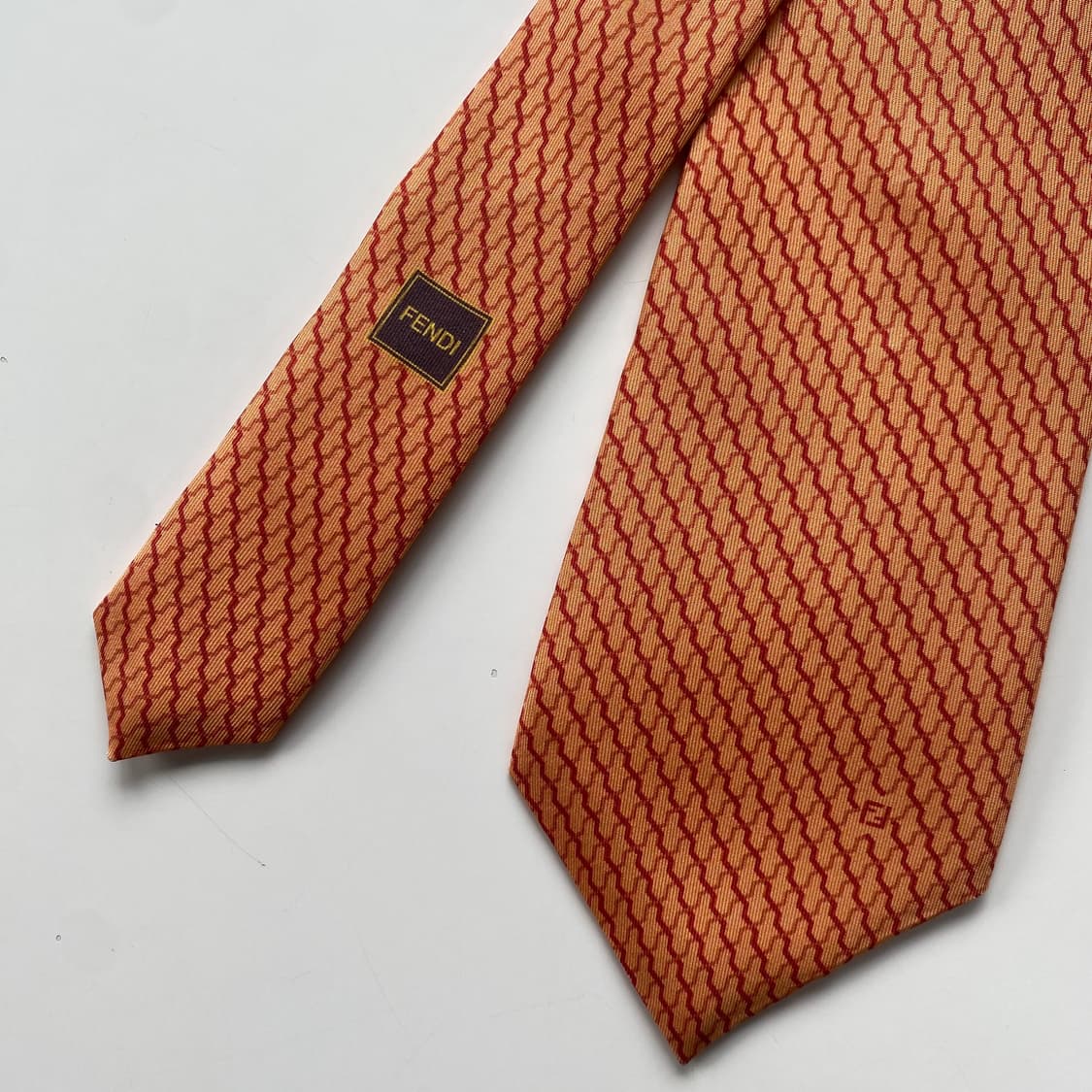 새상품급 펜디(FENDI) 심플로고 명품 정품 넥타이 상품이미지2
