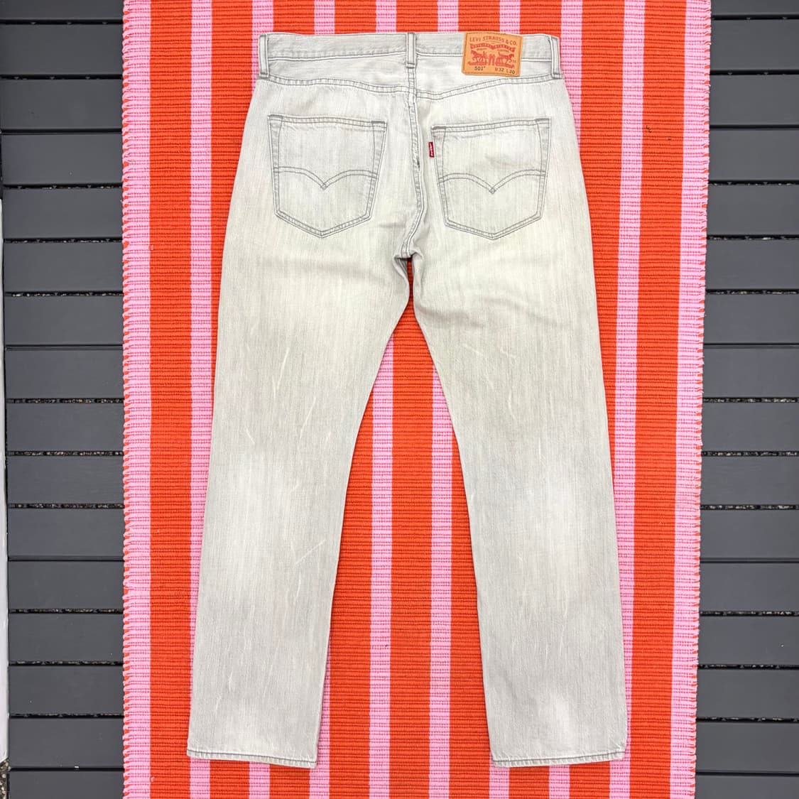 리바이스 501 스톤워싱 그레이 데님 (32) 상품이미지5