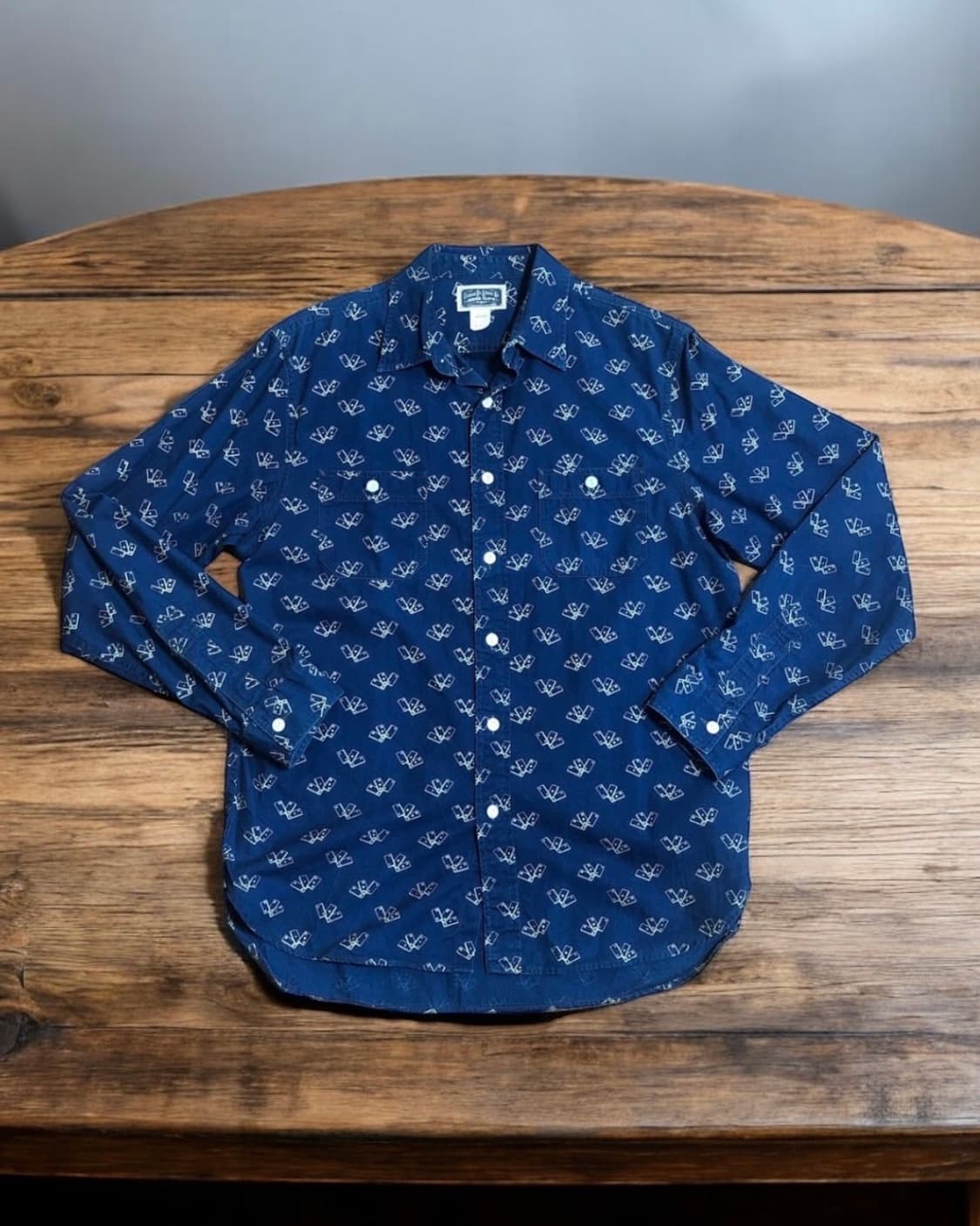 더블알엘 rrl 인디고 클럽 플레잉 카드 워크 셔츠 상품이미지1