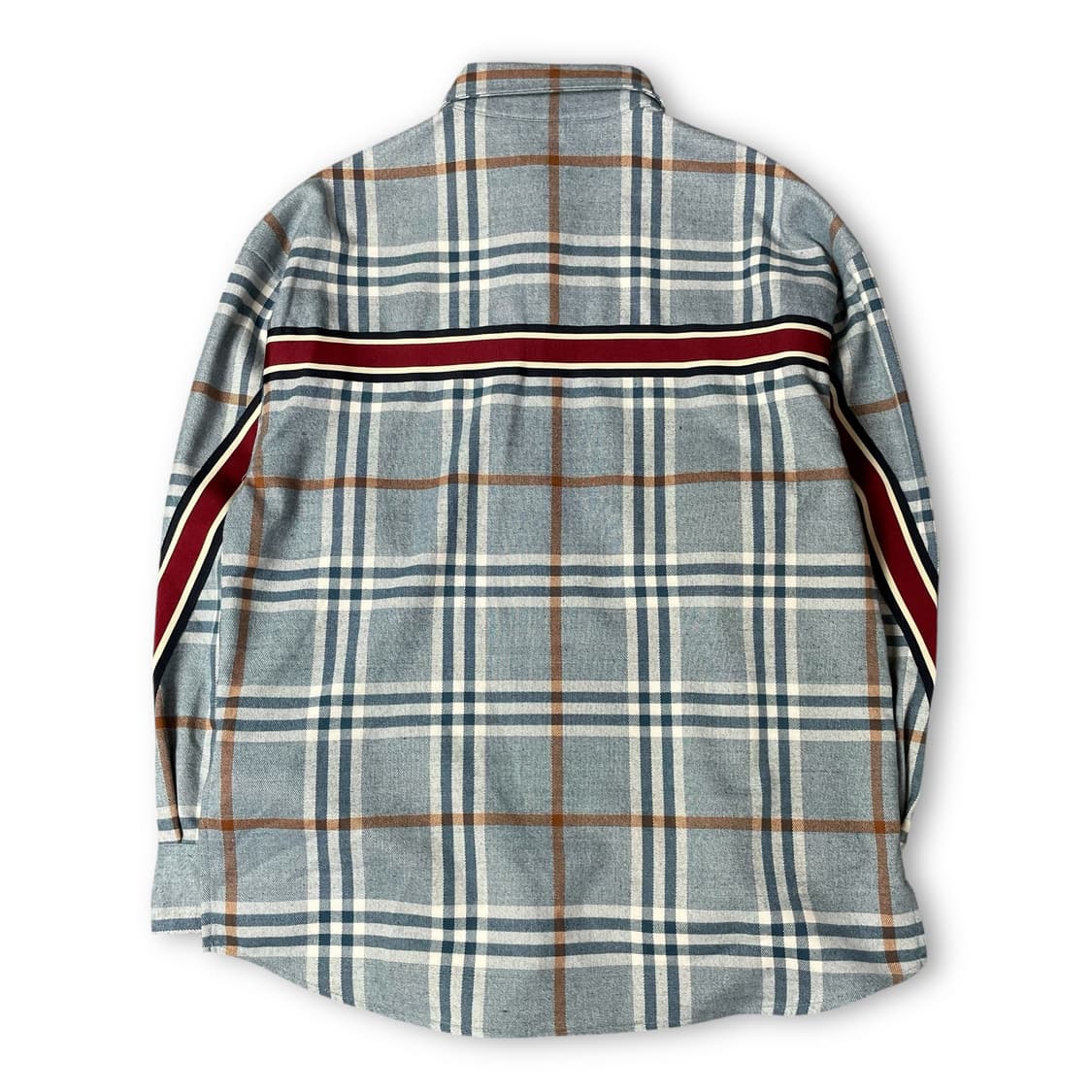 로맨틱크라운 블루 격자 체크 겨울 긴팔 셔츠 S 상품이미지2