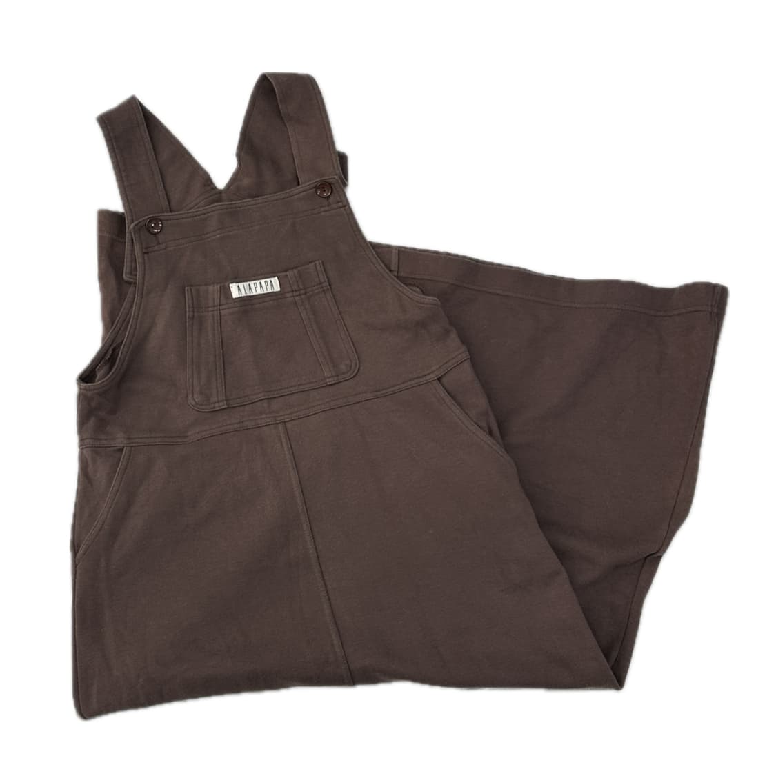 브라운 쭈리 롱치마 멜빵 브라운 러블리 그런지 히피  자수 레터링  상품이미지2