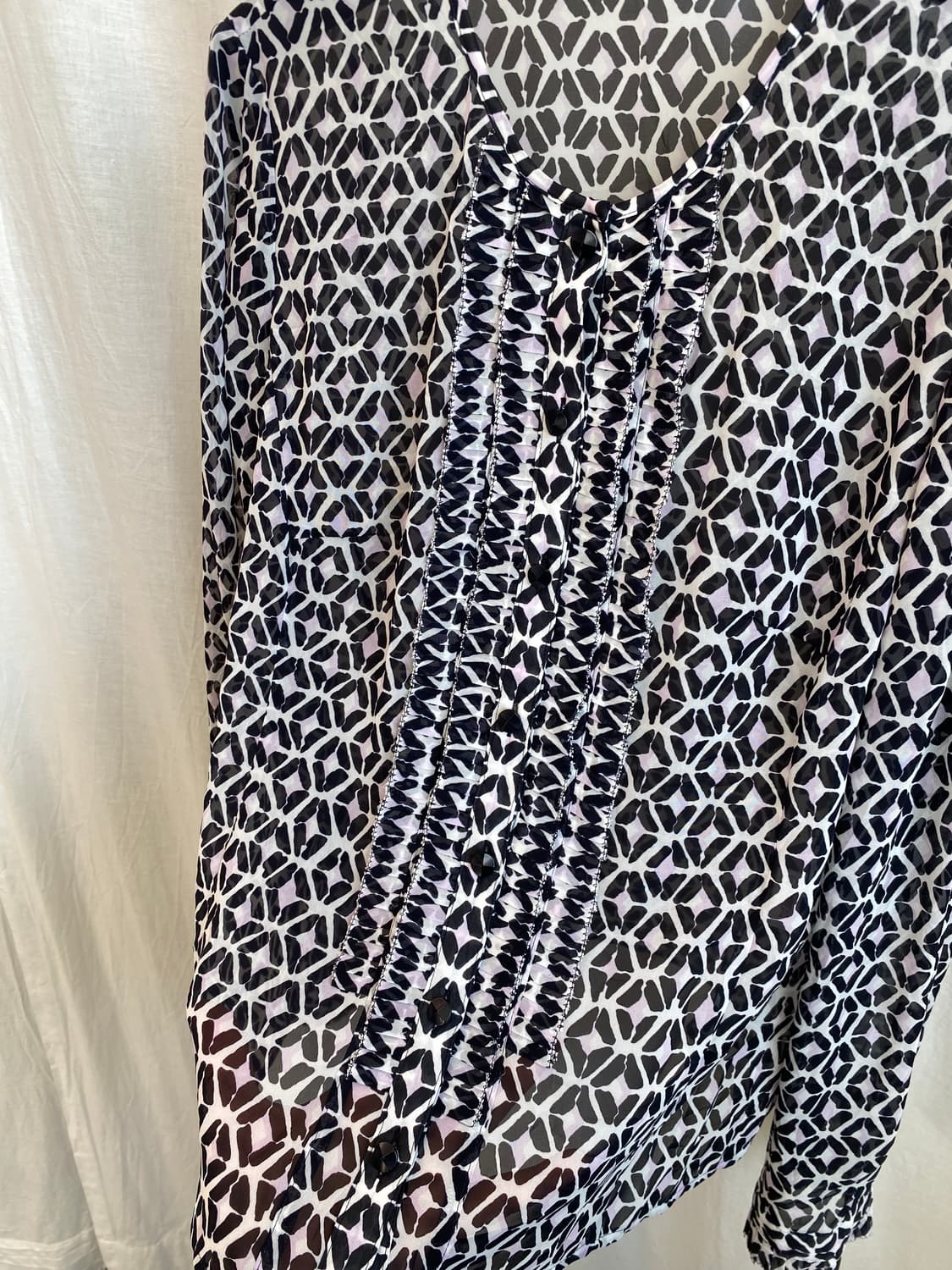 패턴 시스루 블라우스(M-L) 상품이미지6