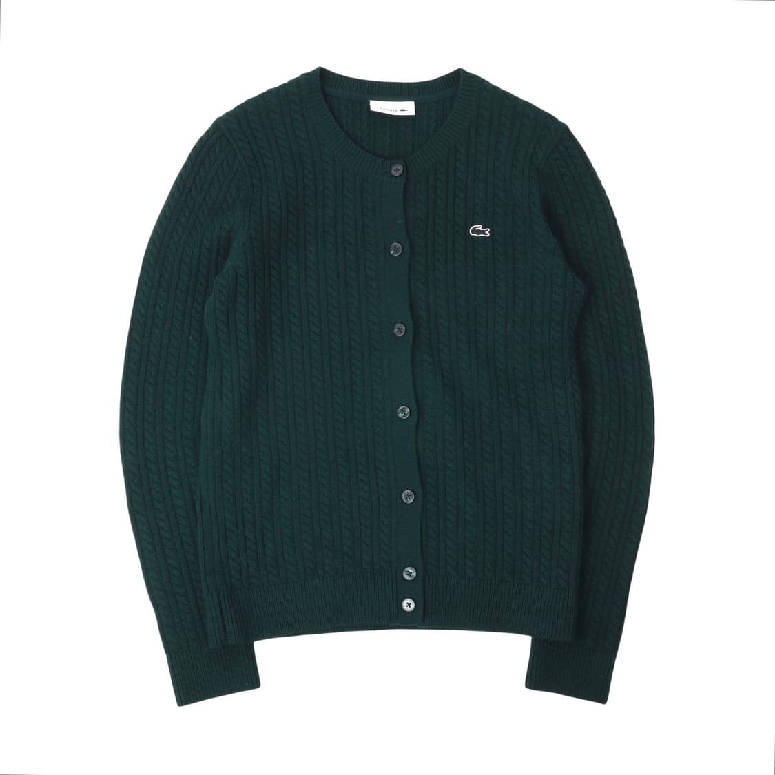 라코스테 딥그린 케이블 라운드 가디건 상품이미지1