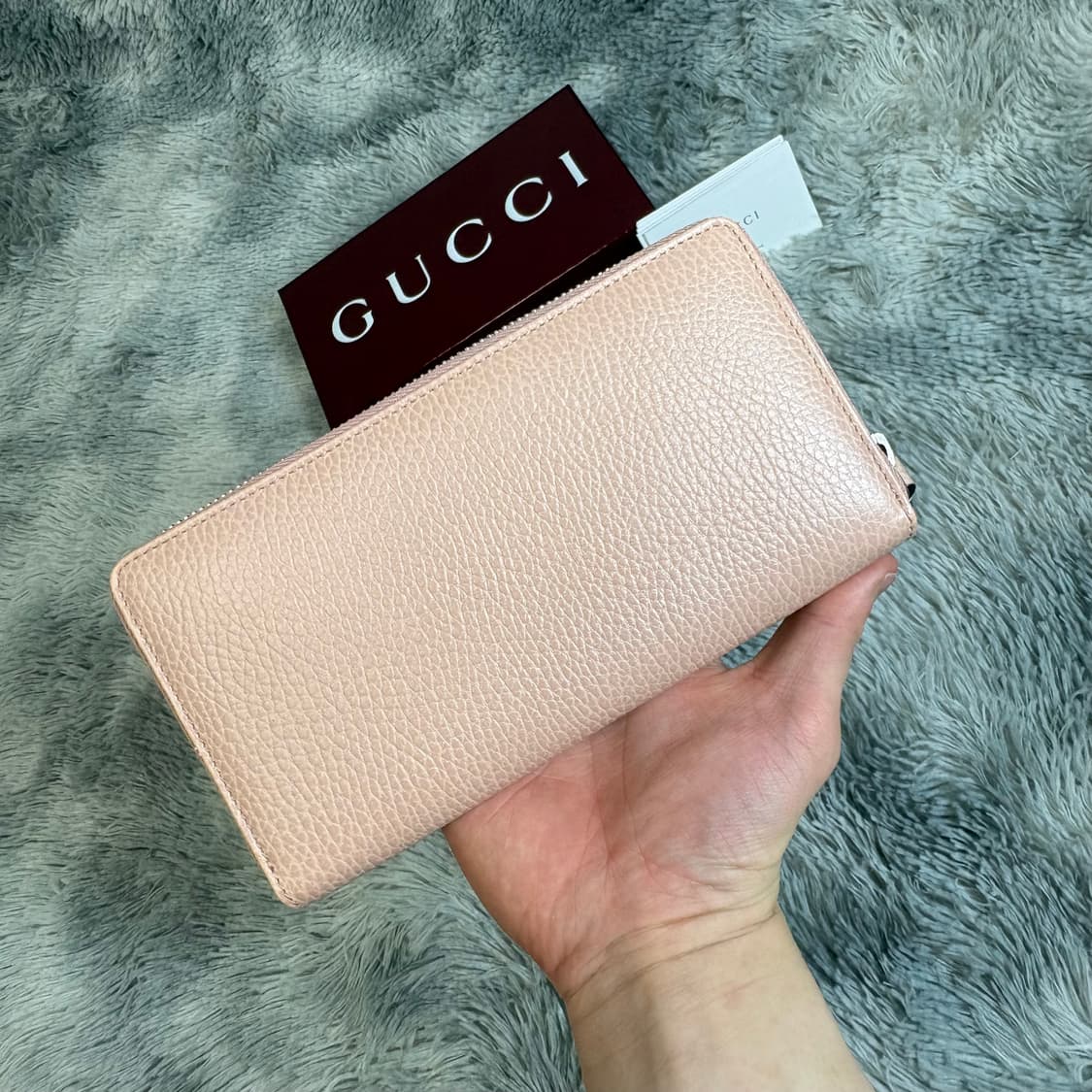 구찌 마몽 지퍼 장지갑 핑크 새상품 상품이미지2