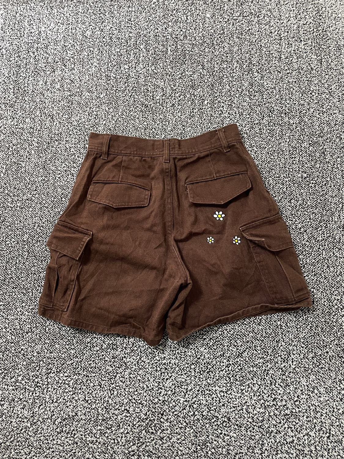 vinteちきゅ. 브라운 카고 하프 팬츠 워크 팬츠 핀터 갸루 깔 상품이미지3