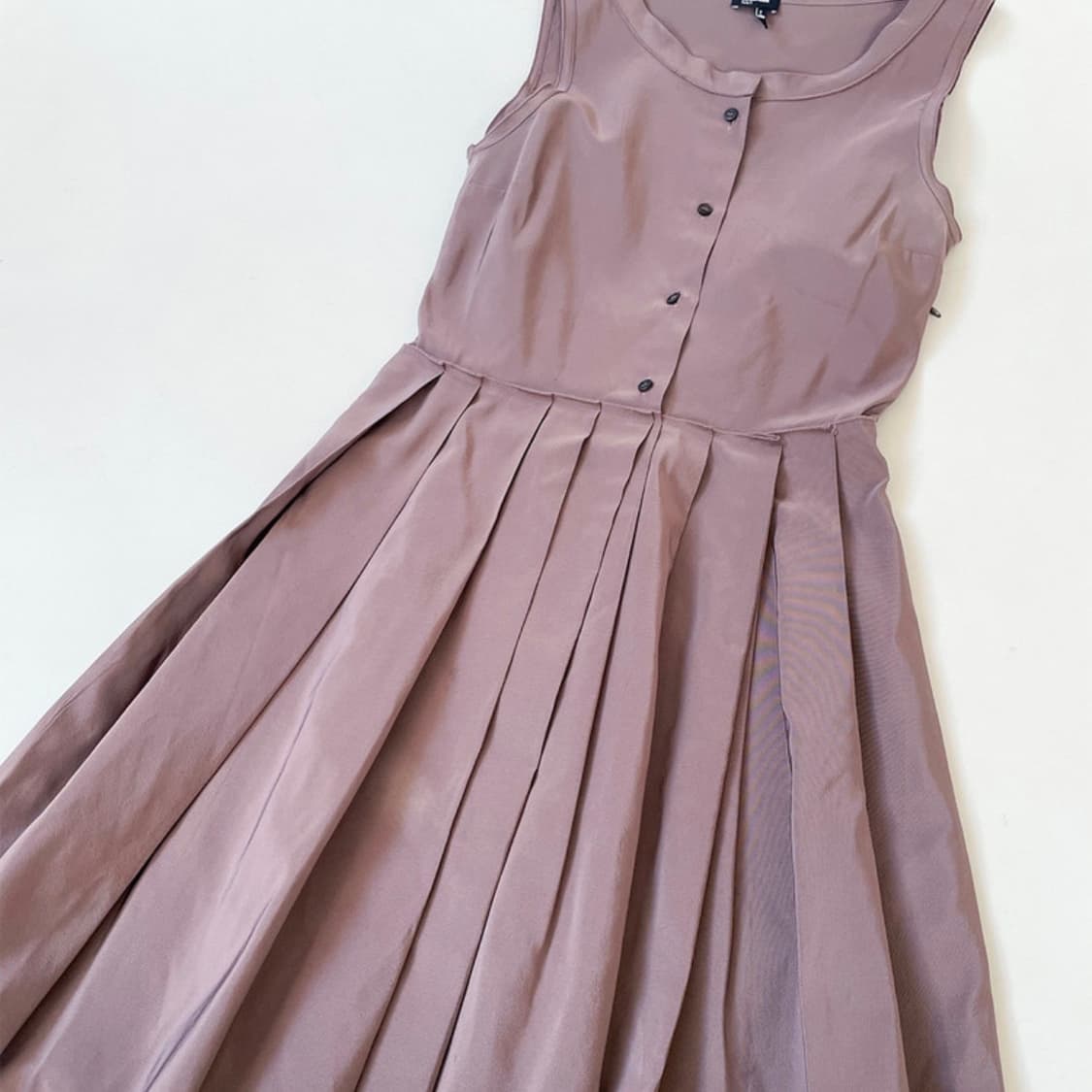 질샌더 네이비 플리츠 실크 블렌디드 미드 드레스 원피스 상품이미지5