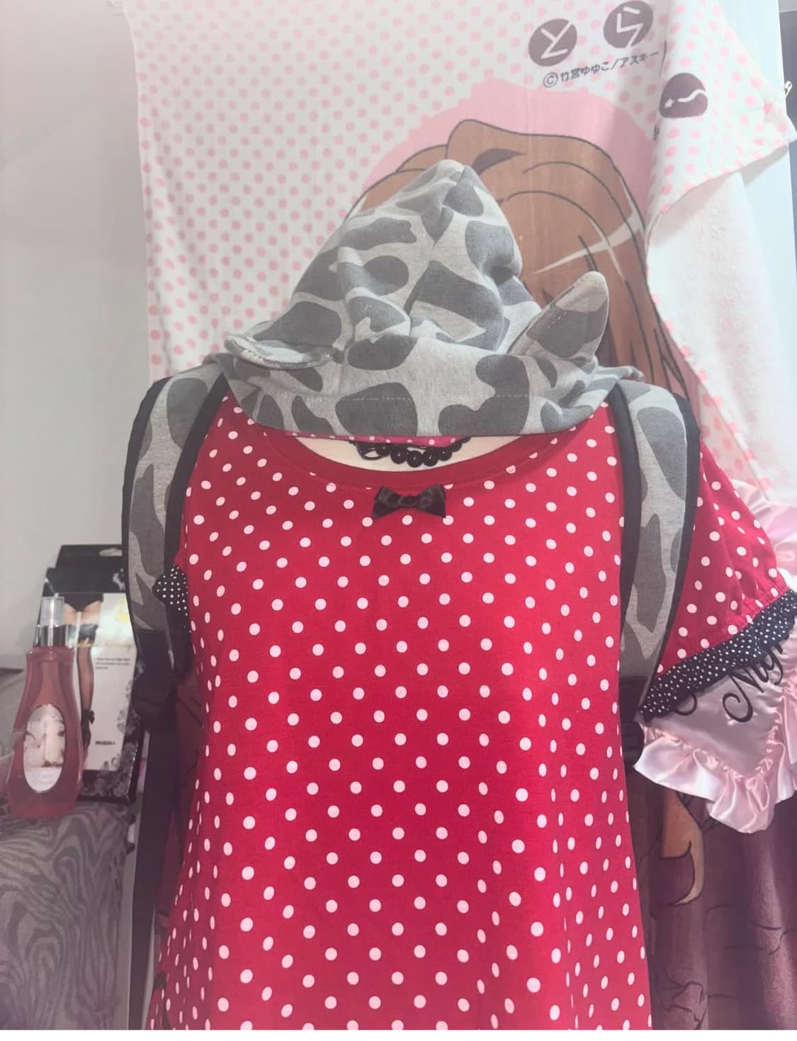 후드 고양이 백팩 네코미미 빈티지 백팩 상품이미지3
