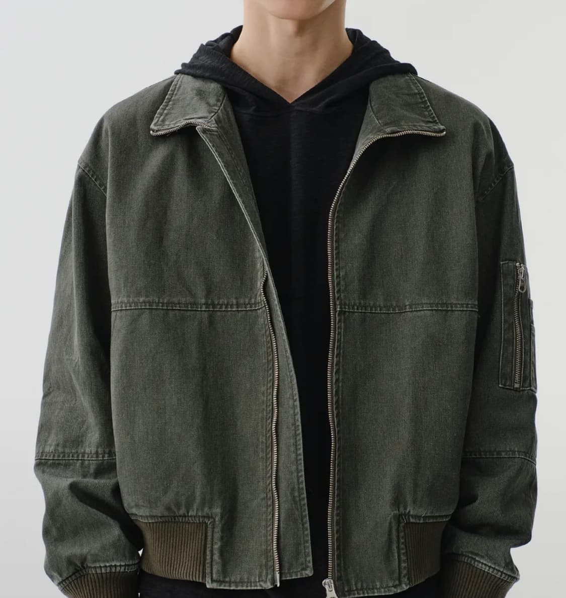 다이브인 넥 집 MA-1 자켓 상품이미지1