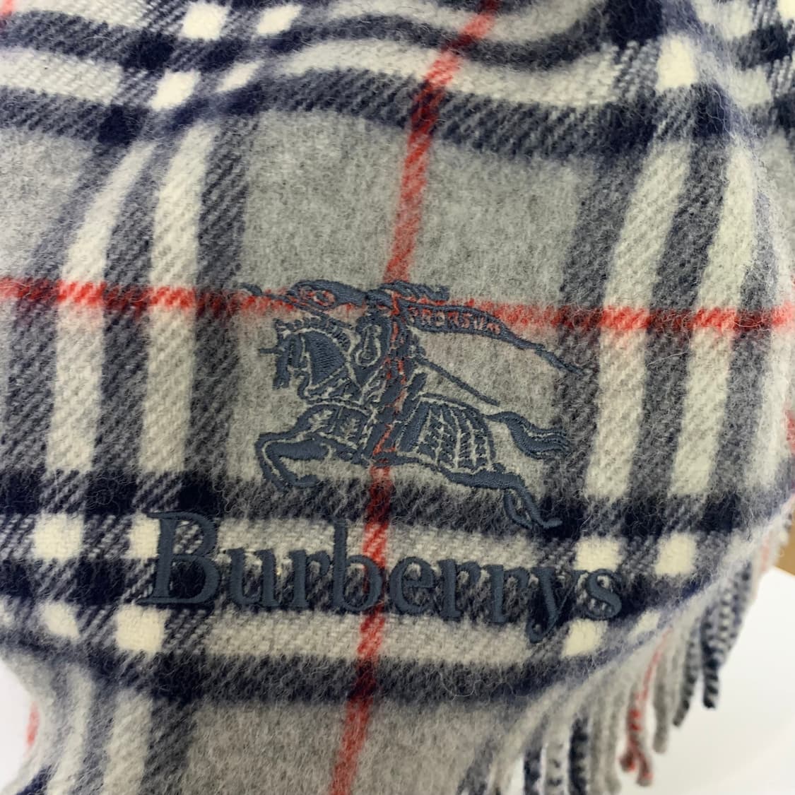 버버리 빈티지 클래식 체크 머플러 스카프 그레이 미니 담요 상품이미지4