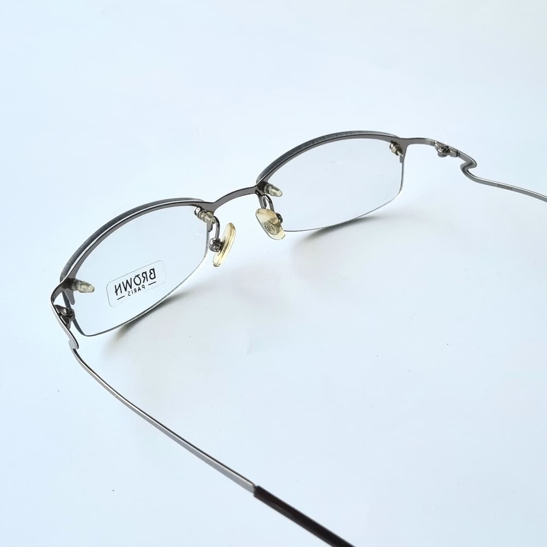 데드스탁 반전 디테일 지그재그 메탈 반무테 안경테  715 상품이미지4